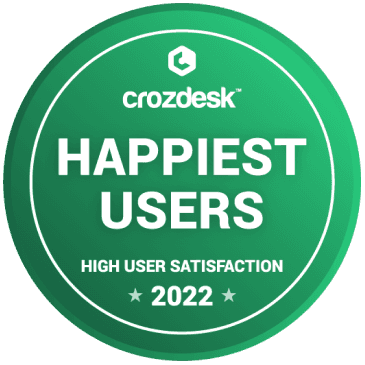 Crozdesk Happiest Users Badge
