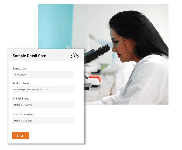 Samples Management for Chemical Industry